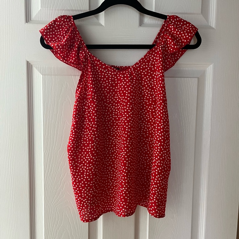 Red Polka Dot Women's Top